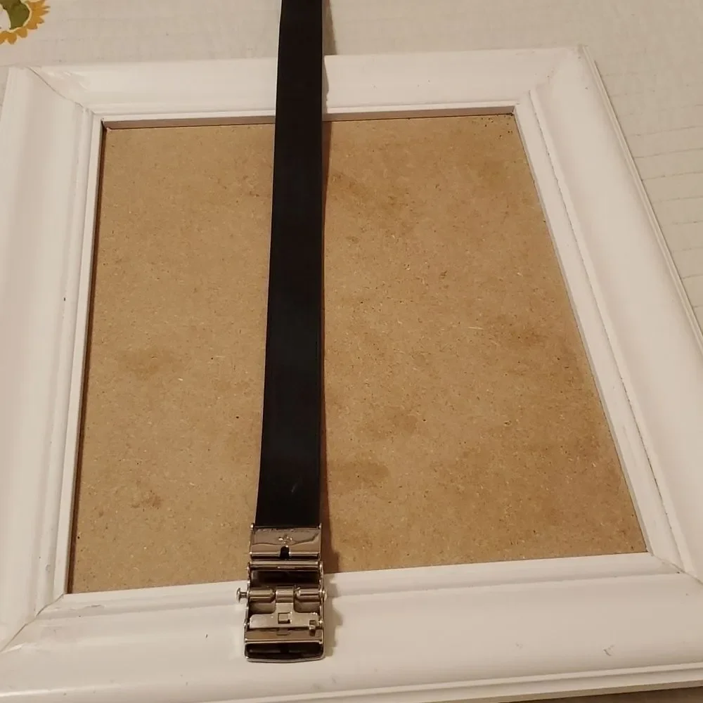 KangaROOS Black Fabric Faux Leather Webbing Belt Unisex Medium